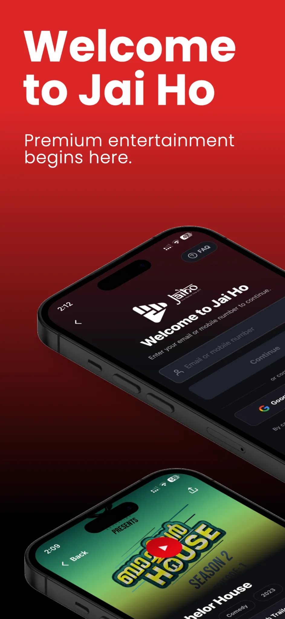 Stream Exclusives on the Jai Ho entertainment app